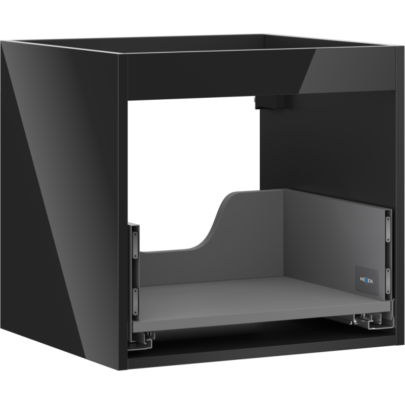 Mexen Box-A corps de meuble sous-lavabo 50 cm, 1 tiroir, noir brillant - 91AX0-0500-470-1-70