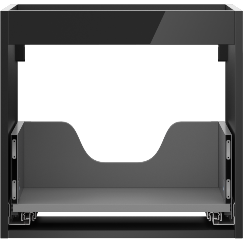 Mexen Box-A corps de meuble sous-lavabo 50 cm, 1 tiroir, noir brillant - 91AX0-0500-470-1-70