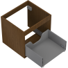Mexen Box-A caisson de meuble sous-vasque 50 cm, 1 tiroir, noyer - 91AX0-0500-470-1-86