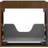 Mexen Box-A corps de meuble de salle de bains 50 cm, 1 tiroir, noyer - 91AX0-0500-470-1-86