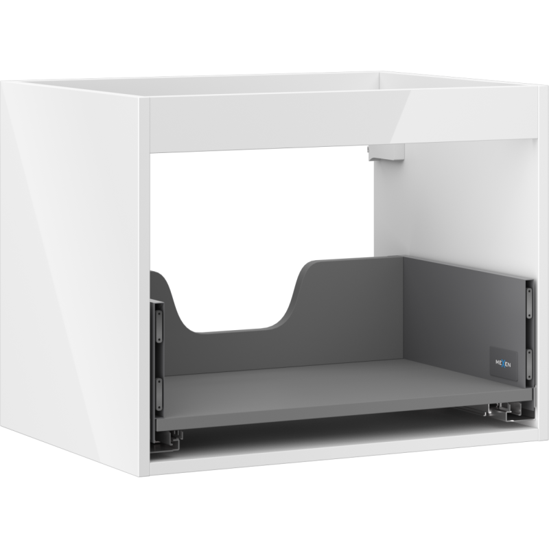 Mexen Box-A corps de meuble sous-vasque 60 cm, 1 tiroir, blanc brillant - 91AX0-0600-470-1-00