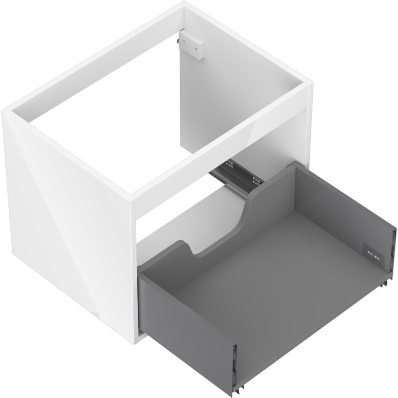 Mexen Box-A corps d'armoire sous-lavabo 60 cm, 1 tiroir, blanc brillant - 91AX0-0600-470-1-00