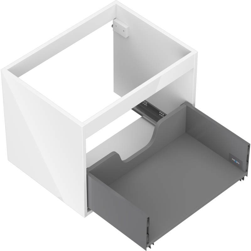 Mexen Box-A corps de meuble sous-vasque 60 cm, 1 tiroir, blanc brillant - 91AX0-0600-470-1-00