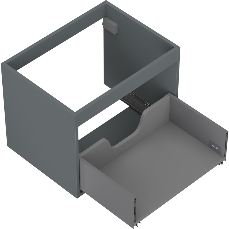 Mexen Box-A corps de meuble sous-lavabo 60 cm, 1 tiroir, graphite mat - 91AX0-0600-470-1-66