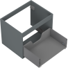 Mexen Box-A corps de meuble sous-lavabo 60 cm, 1 tiroir, graphite mat - 91AX0-0600-470-1-66