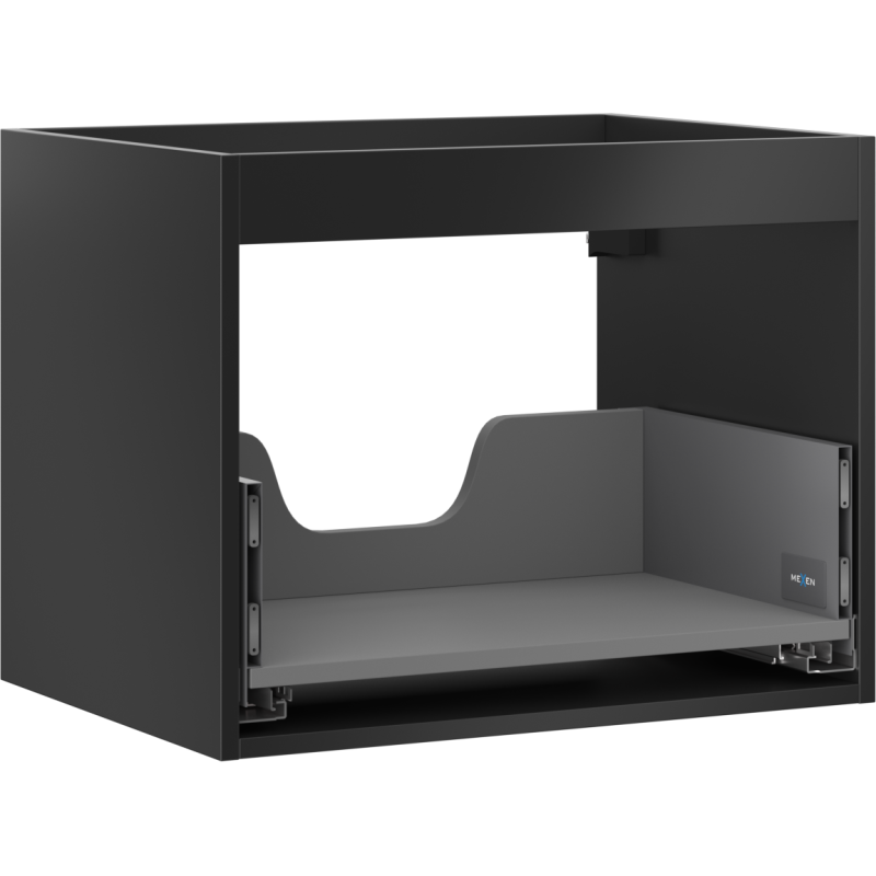 Mexen Box-A corps de meuble sous-vasque 60 cm, 1 tiroir, noir mat - 91AX0-0600-470-1-71
