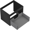 Mexen Box-A corps de meuble sous-vasque 60 cm, 1 tiroir, noir mat - 91AX0-0600-470-1-71