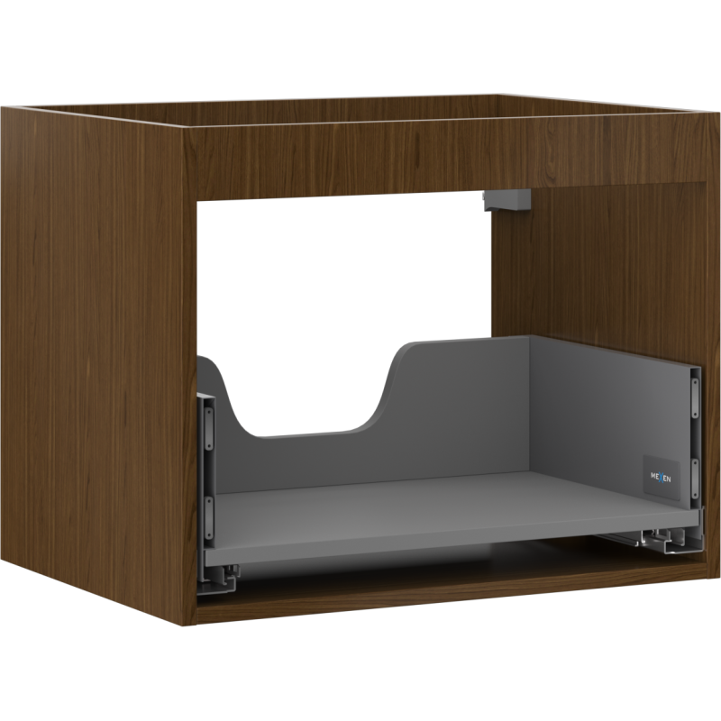 Mexen Box-A cadre de meuble sous lavabo 60 cm, 1 tiroir, noyer - 91AX0-0600-470-1-86