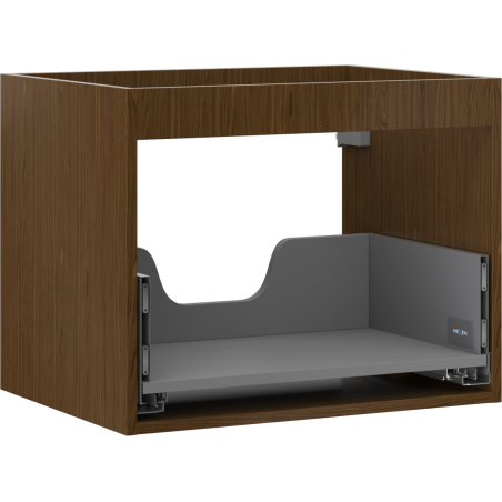 Mexen Box-A cadre de meuble sous lavabo 60 cm, 1 tiroir, noyer - 91AX0-0600-470-1-86