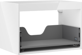 Mexen Box-A châssis de meuble sous-lavabo 70 cm, 1 tiroir, blanc brillant - 91AX0-0700-470-1-00
