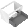 Mexen Box-A châssis de meuble sous-lavabo 70 cm, 1 tiroir, blanc brillant - 91AX0-0700-470-1-00
