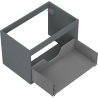 Mexen Box-A corps de meuble lavabo 70 cm, 1 tiroir, graphite mat - 91AX0-0700-470-1-66
