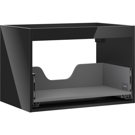 Mexen Box-A corps de meuble sous-lavabo 70 cm, 1 tiroir, noir brillant - 91AX0-0700-470-1-70