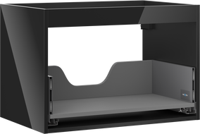 Mexen Box-A corps de meuble sous-lavabo 70 cm, 1 tiroir, noir brillant - 91AX0-0700-470-1-70