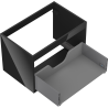 Mexen Box-A corps de meuble sous-lavabo 70 cm, 1 tiroir, noir brillant - 91AX0-0700-470-1-70