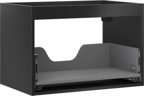 Mexen Box-A armoire de salle de bain 70 cm, 1 tiroir, noir mat - 91AX0-0700-470-1-71