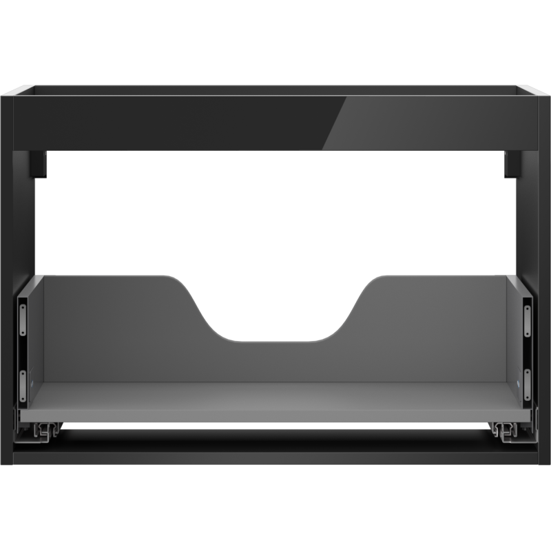 Mexen Box-A corps de meuble sous-lavabo 70 cm, 1 tiroir, noir brillant - 91AX0-0700-470-1-70