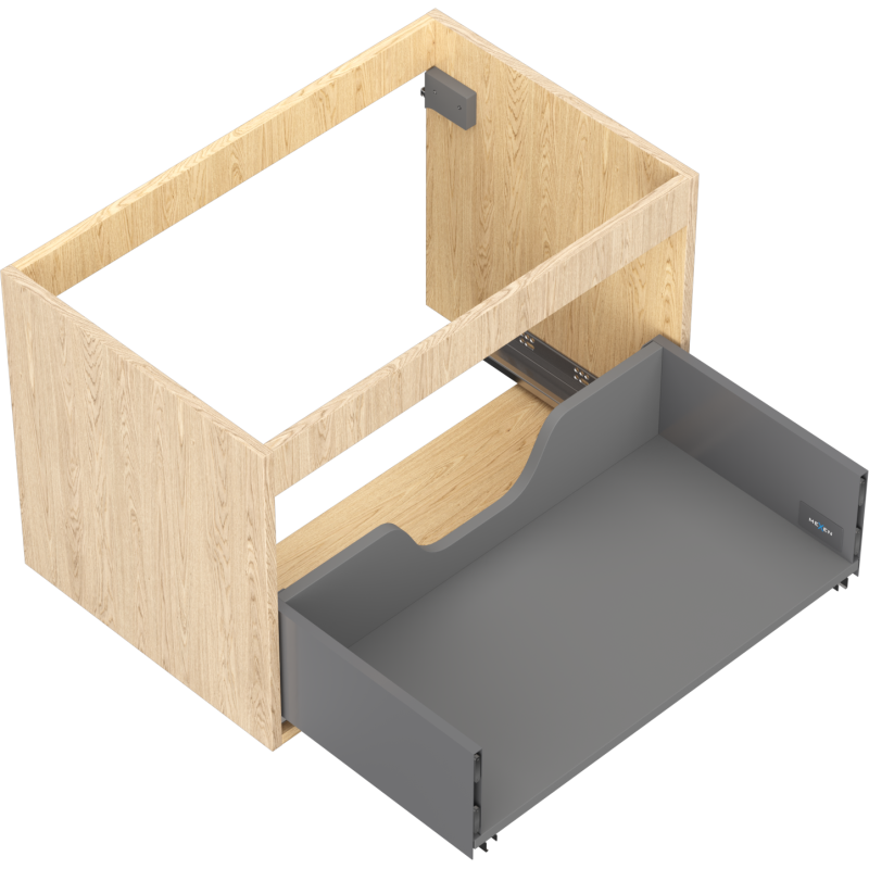 Mexen Box-A corps de meuble sous vasque 70 cm, 1 tiroir, chêne - 91AX0-0700-470-1-81