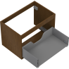 Mexen Box-A corps d'armoire sous-lavabo 70 cm, 1 tiroir, noyer - 91AX0-0700-470-1-86