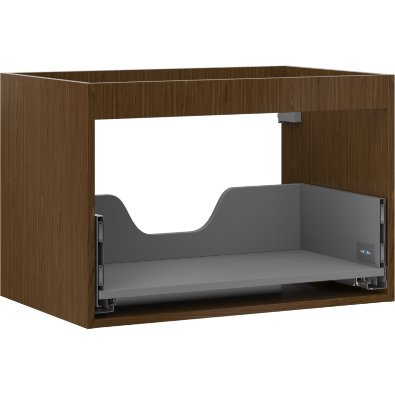 Mexen Box-A corps d'armoire sous-lavabo 70 cm, 1 tiroir, noyer - 91AX0-0700-470-1-86
