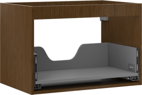 Mexen Box-A corps d'armoire sous-lavabo 70 cm, 1 tiroir, noyer - 91AX0-0700-470-1-86