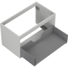 Mexen Box-A corps d'armoire sous-lavabo 80 cm, 1 tiroir, gris mat - 91AX0-0800-470-1-62