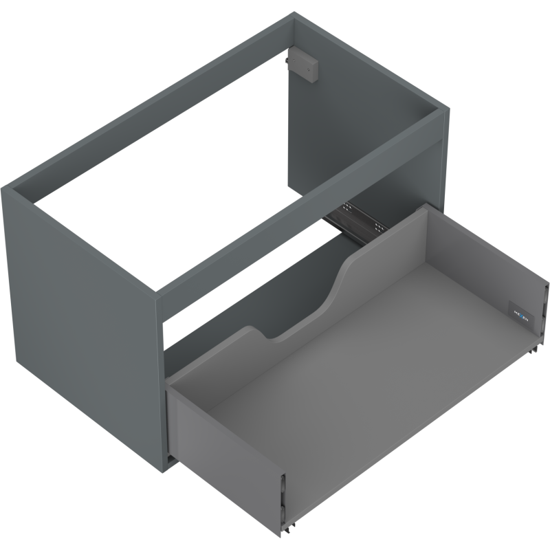 Mexen Box-A corps d'armoire sous-lavabo 80 cm, 1 tiroir, graphite mat - 91AX0-0800-470-1-66