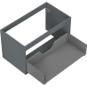 Mexen Box-A corps d'armoire sous-lavabo 80 cm, 1 tiroir, graphite mat - 91AX0-0800-470-1-66