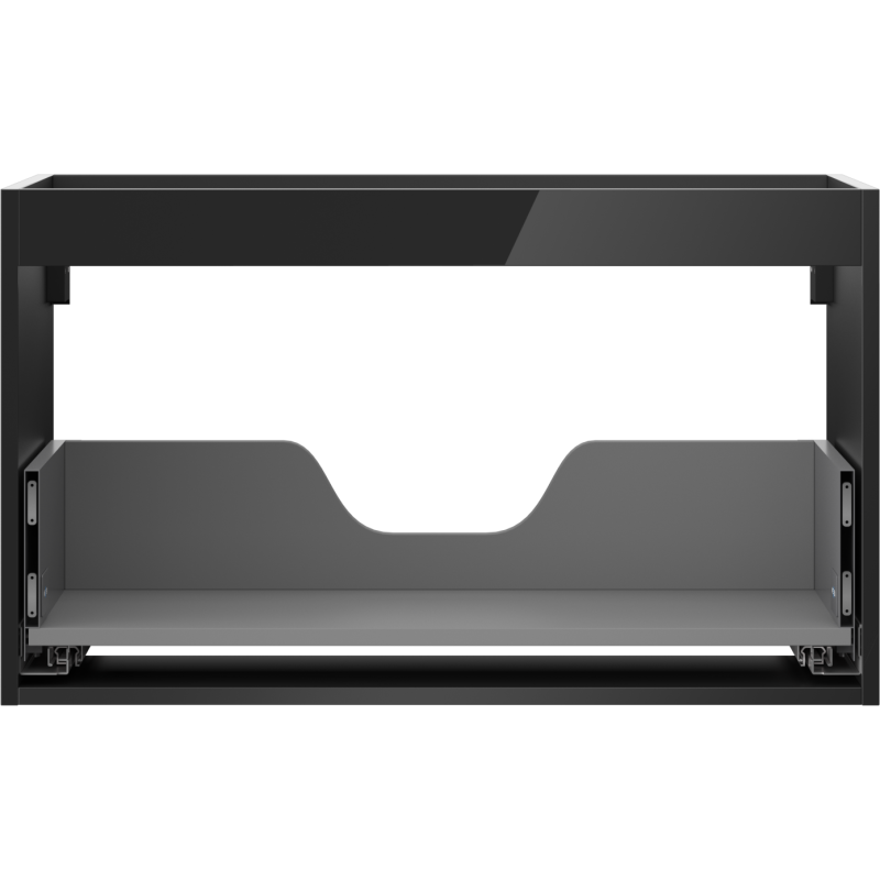 Mexen Box-A armoire sous-lavabo 80 cm, 1 tiroir, noir brillant - 91AX0-0800-470-1-70