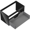 Mexen Box-A corps d'armoire sous-lavabo 80 cm, 1 tiroir, noir brillant - 91AX0-0800-470-1-70