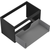 Mexen Box-A caisson de meuble sous-lavabo 80 cm, 1 tiroir, noir mat - 91AX0-0800-470-1-71