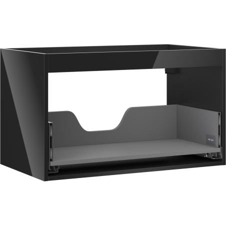 Mexen Box-A corps d'armoire sous-lavabo 80 cm, 1 tiroir, noir brillant - 91AX0-0800-470-1-70