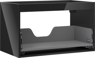 Mexen Box-A corps d'armoire sous-lavabo 80 cm, 1 tiroir, noir brillant - 91AX0-0800-470-1-70