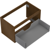 Mexen Box-A corps de meuble sous-vasque 80 cm, 1 tiroir, noyer - 91AX0-0800-470-1-86