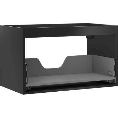 Mexen Box-A caisson de meuble sous-lavabo 80 cm, 1 tiroir, noir mat - 91AX0-0800-470-1-71