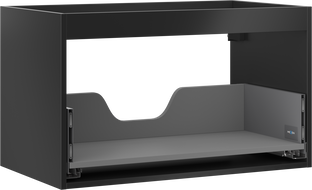 Mexen Box-A caisson de meuble sous-lavabo 80 cm, 1 tiroir, noir mat - 91AX0-0800-470-1-71