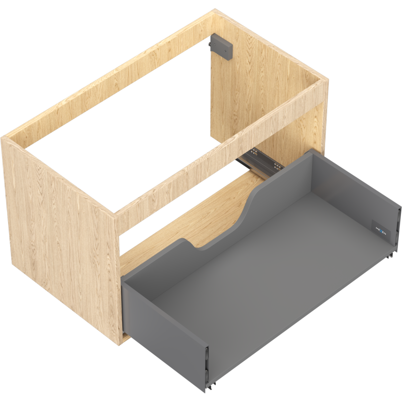 Mexen Box-A corps de meuble sous-lavabo 80 cm, 1 tiroir, chêne - 91AX0-0800-470-1-81