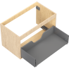 Mexen Box-A corps du meuble sous-lavabo 80 cm, 1 tiroir, chêne - 91AX0-0800-470-1-81