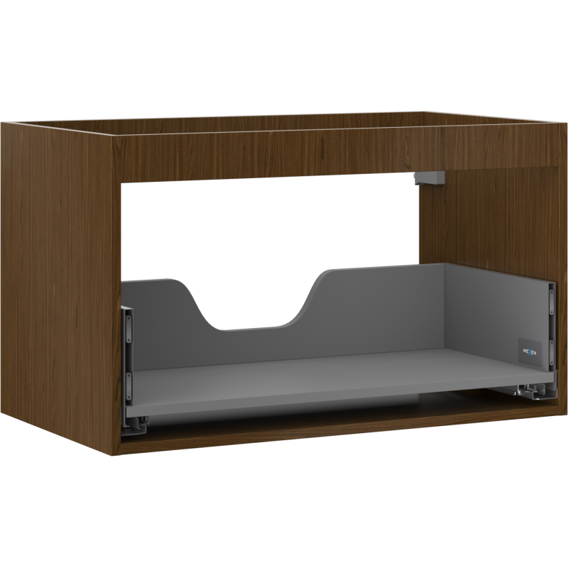 Mexen Box-A corps de meuble sous-vasque 80 cm, 1 tiroir, noyer - 91AX0-0800-470-1-86