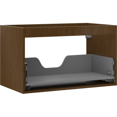 Mexen Box-A corps de meuble sous-vasque 80 cm, 1 tiroir, noyer - 91AX0-0800-470-1-86