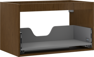 Mexen Box-A corps de meuble sous-vasque 80 cm, 1 tiroir, noyer - 91AX0-0800-470-1-86
