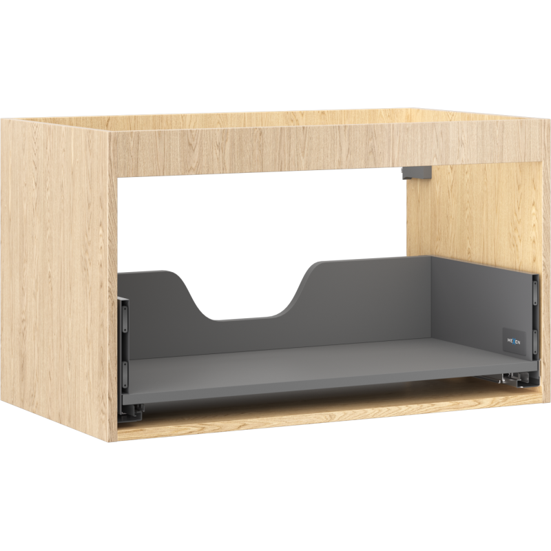 Mexen Box-A corps de meuble sous-lavabo 80 cm, 1 tiroir, chêne - 91AX0-0800-470-1-81