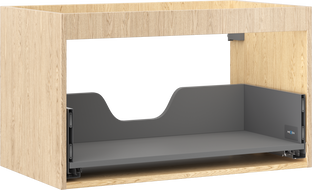 Mexen Box-A corps de meuble sous-lavabo 80 cm, 1 tiroir, chêne - 91AX0-0800-470-1-81