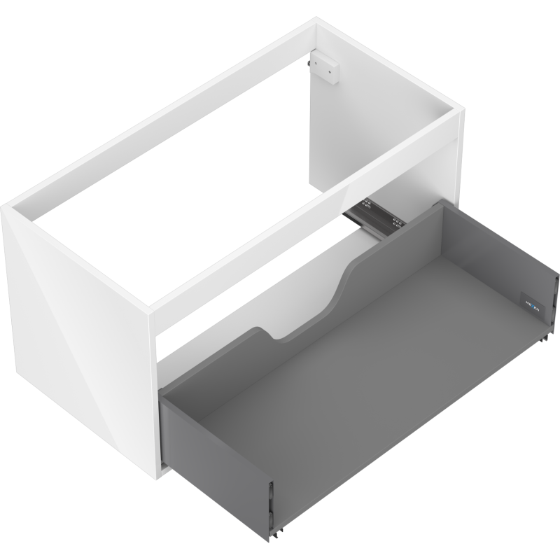 Mexen Box-A corps de meuble sous lavabo 90 cm, 1 tiroir, blanc brillant - 91AX0-0900-470-1-00