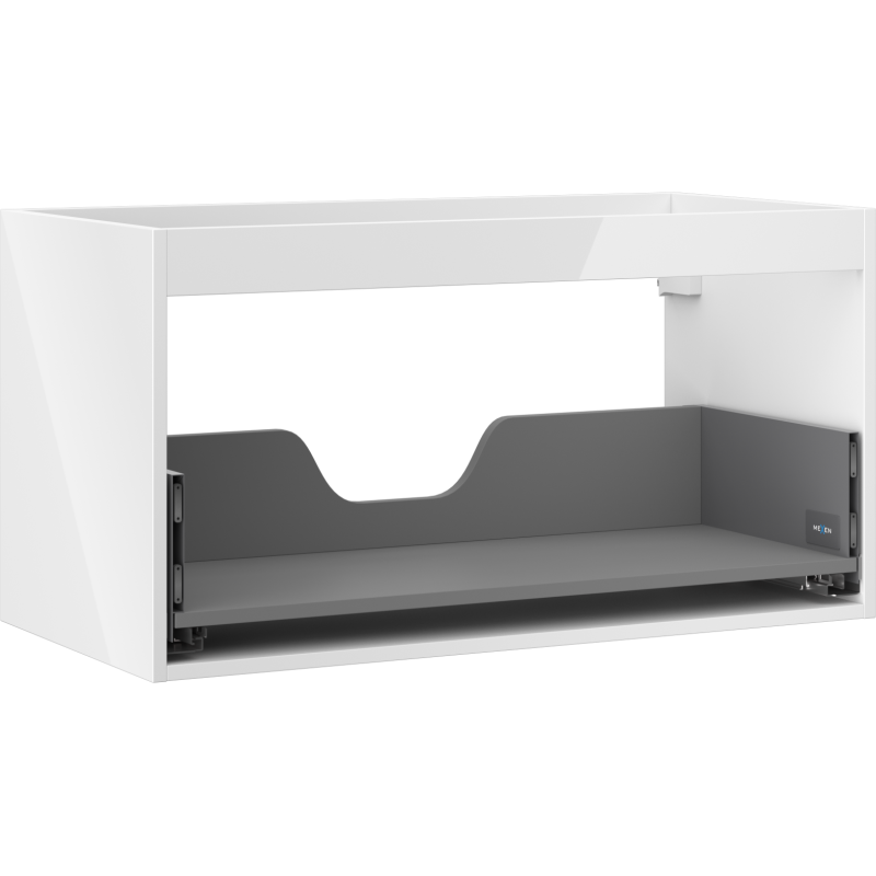 Mexen Box-A corps de meuble sous-lavabo 90 cm, 1 tiroir, blanc brillant - 91AX0-0900-470-1-00