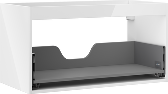 Mexen Box-A corps de meuble sous-lavabo 90 cm, 1 tiroir, blanc brillant - 91AX0-0900-470-1-00