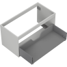 Mexen Box-A boîtier d'armoire sous-vasque 90 cm, 1 tiroir, gris mat - 91AX0-0900-470-1-62