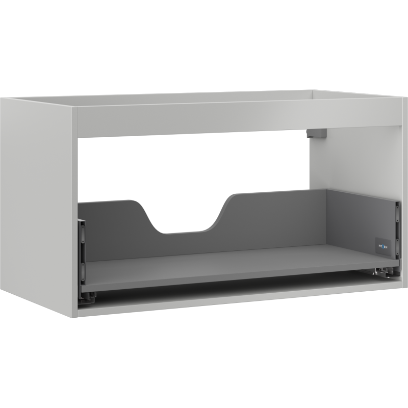 Mexen Box-A boîtier d'armoire sous-vasque 90 cm, 1 tiroir, gris mat - 91AX0-0900-470-1-62
