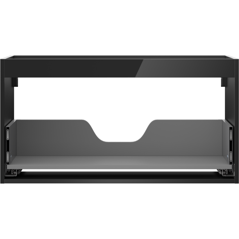 Mexen Box-A corps de meuble sous-lavabo 90 cm, 1 tiroir, noir brillant - 91AX0-0900-470-1-70
