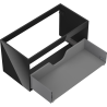 Mexen Box-A corps de meuble sous-lavabo 90 cm, 1 tiroir, noir brillant - 91AX0-0900-470-1-70